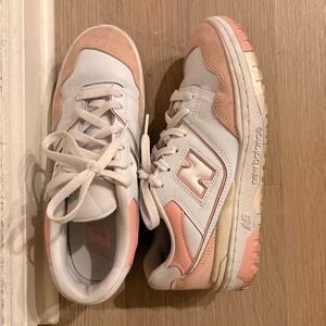 New Balance 550 White & Blush Low-Top Sneakers